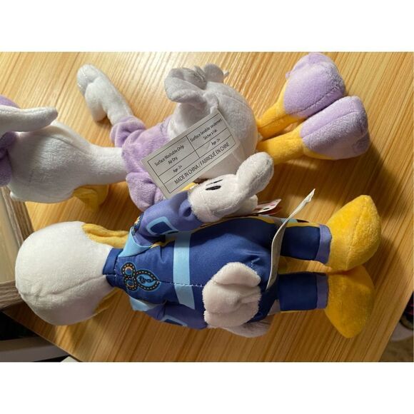 Just Play Disney Donald Duck Roadster 9" & Daisy Duck 9" Plush Both New with Tag - Picture 5 of 5